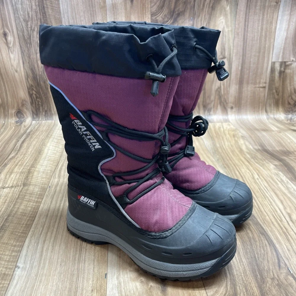 Baffin Polar Proven Purple Snogoose‎ Boots 7 Canada Extreme Cold Park City Boots